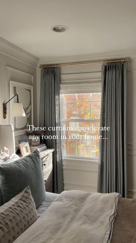 My favorite linen curtains! Fully customizable, I have them in pale blue aqua with a pinch pleat header and standard liner. Truly the best!! 

#LTKhome #LTKSeasonal #LTKsalealert