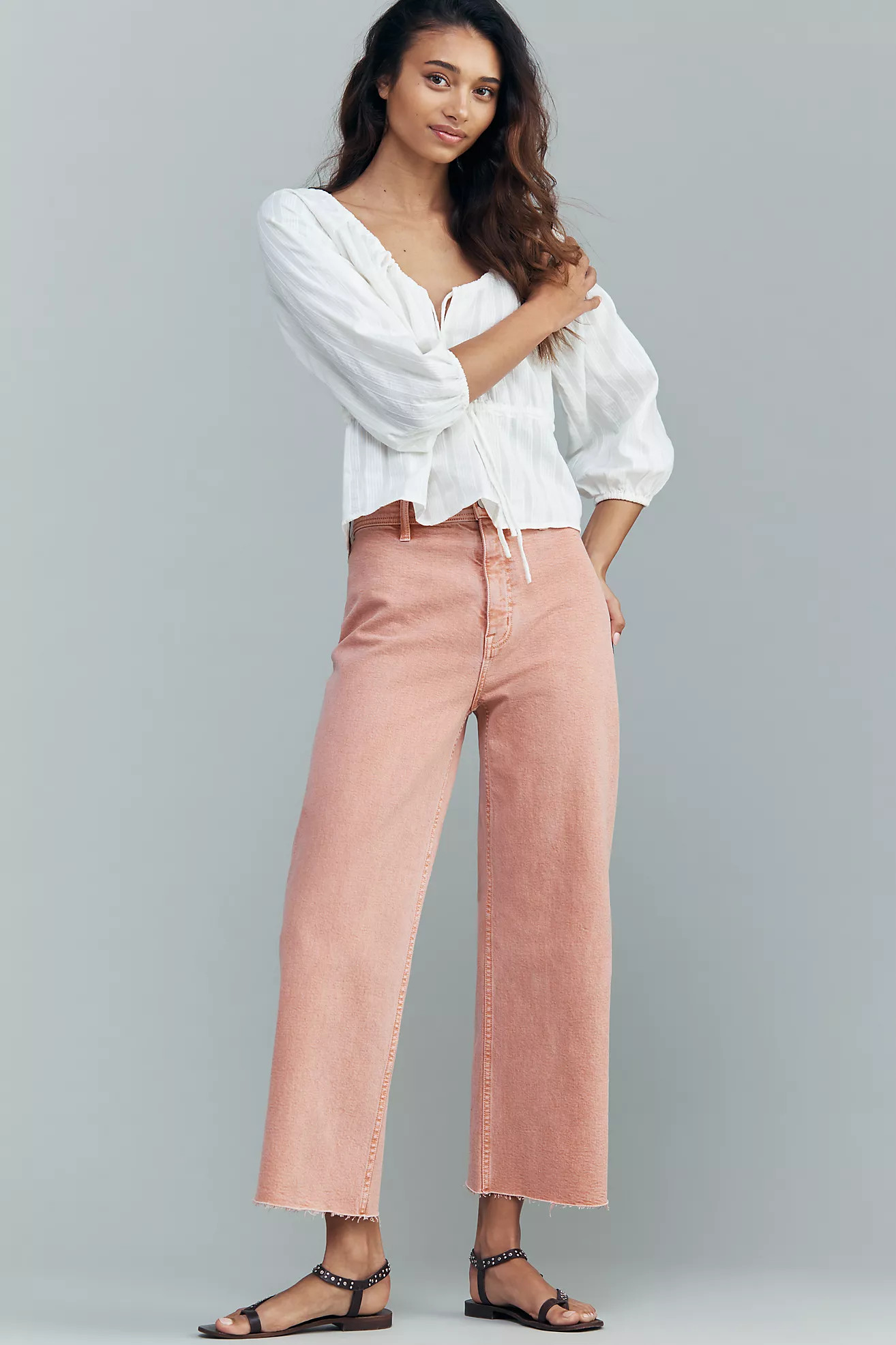 Pistola Penny High-Rise Crop Wide-Leg Jeans | Anthropologie (US)