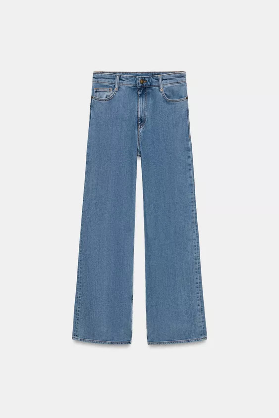 ZW COLLECTION HIGH-WAIST WIDE LEG JEANS | Zara Canada