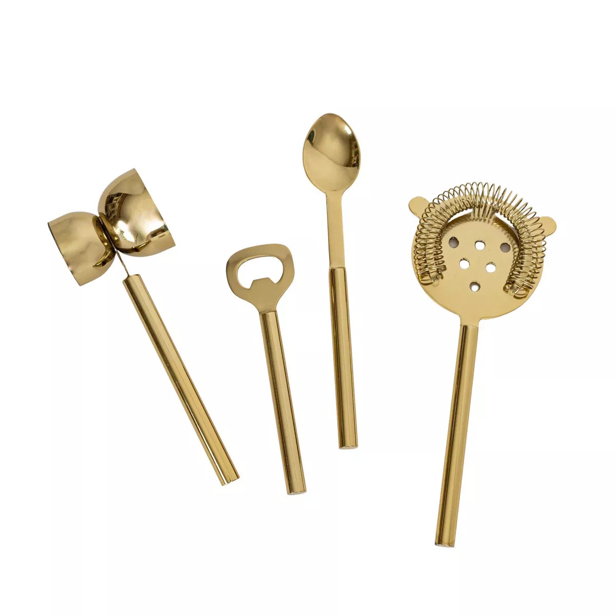 Set of 4 Bar Tools Brass Finish Metal by Foreside Home & Garden | Target
