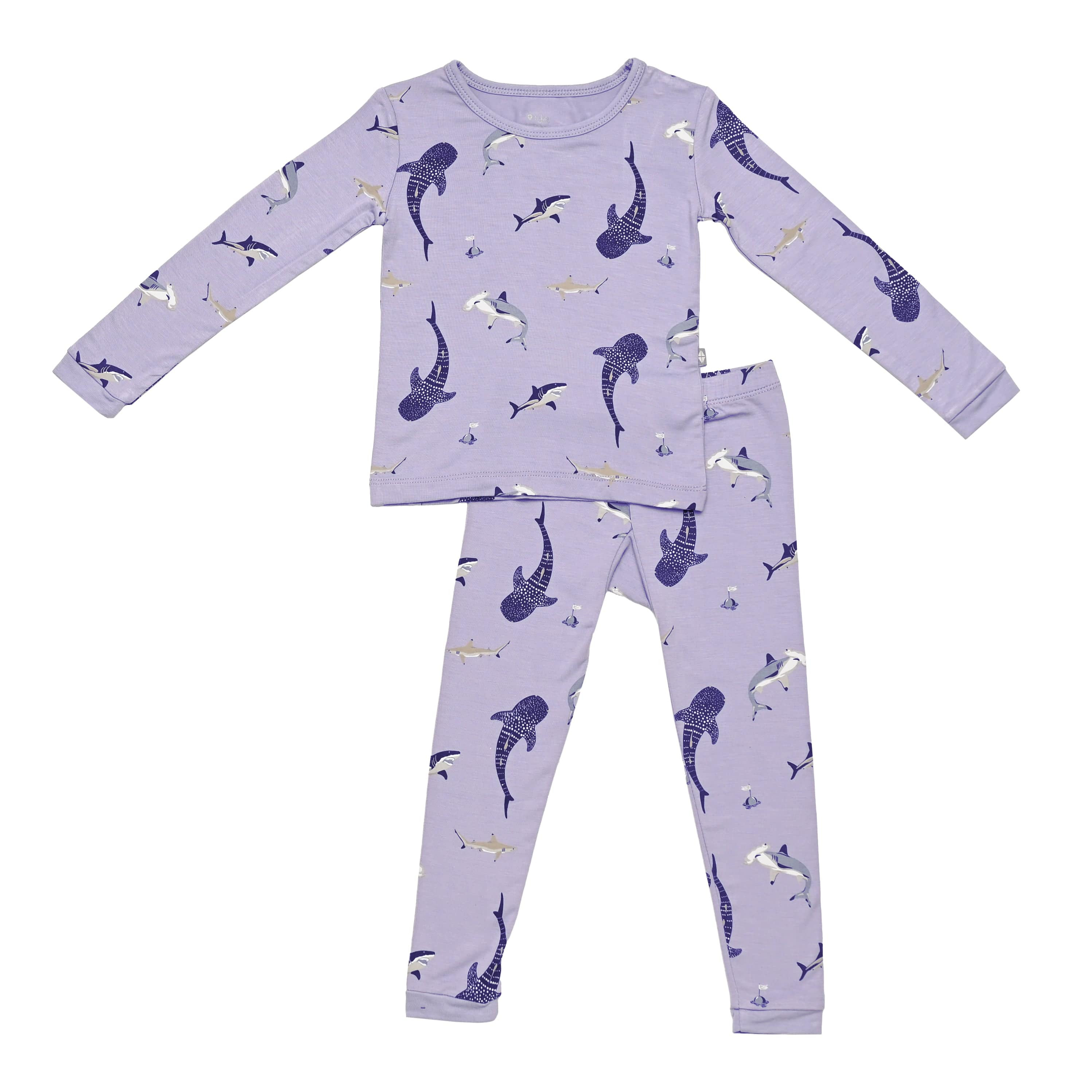 Toddler Pajama Set in Taro Shark | Kyte BABY