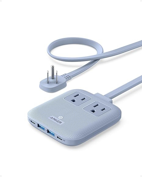 Anker Travel Power Strip, Anker Nano 67W Max 6-in-1 USB C Charger, 2 AC, 2 USB A and 2 USB C, 5ft... | Amazon (US)