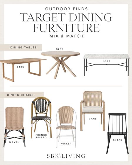 H O M E \ outdoor furniture finds from Target! Dining table and chair options  - mix and match!

#LTKSeasonal #LTKhome