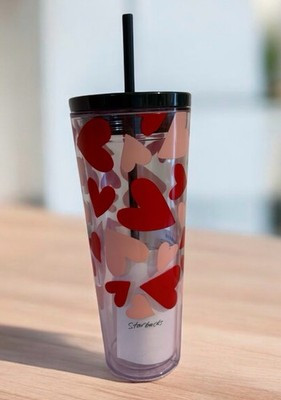 NWT Starbucks 2026 Valentine’s Day Hearts Cold Cup Venti 24 oz Tumbler | eBay US