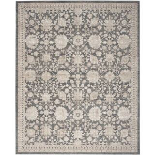 Renewed Charcoal 8 ft. x 10 ft. Distressed Traditional Area Rug | The Home Depot