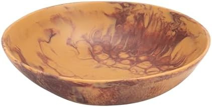 Creative Co-Op Round Marbled Resin Bowl, Brown | Amazon (US)