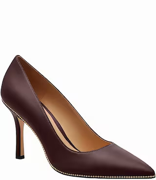 COACH Samantha Leather Studded Dress Pumps | Dillard's | Dillard's