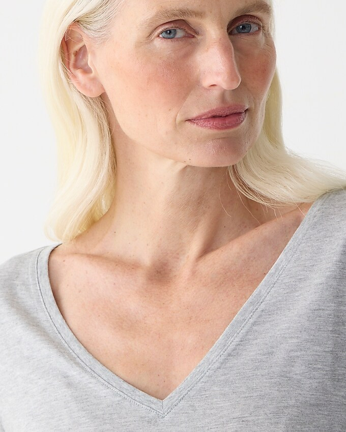 Drapey premium jersey V-neck T-shirt | J. Crew US