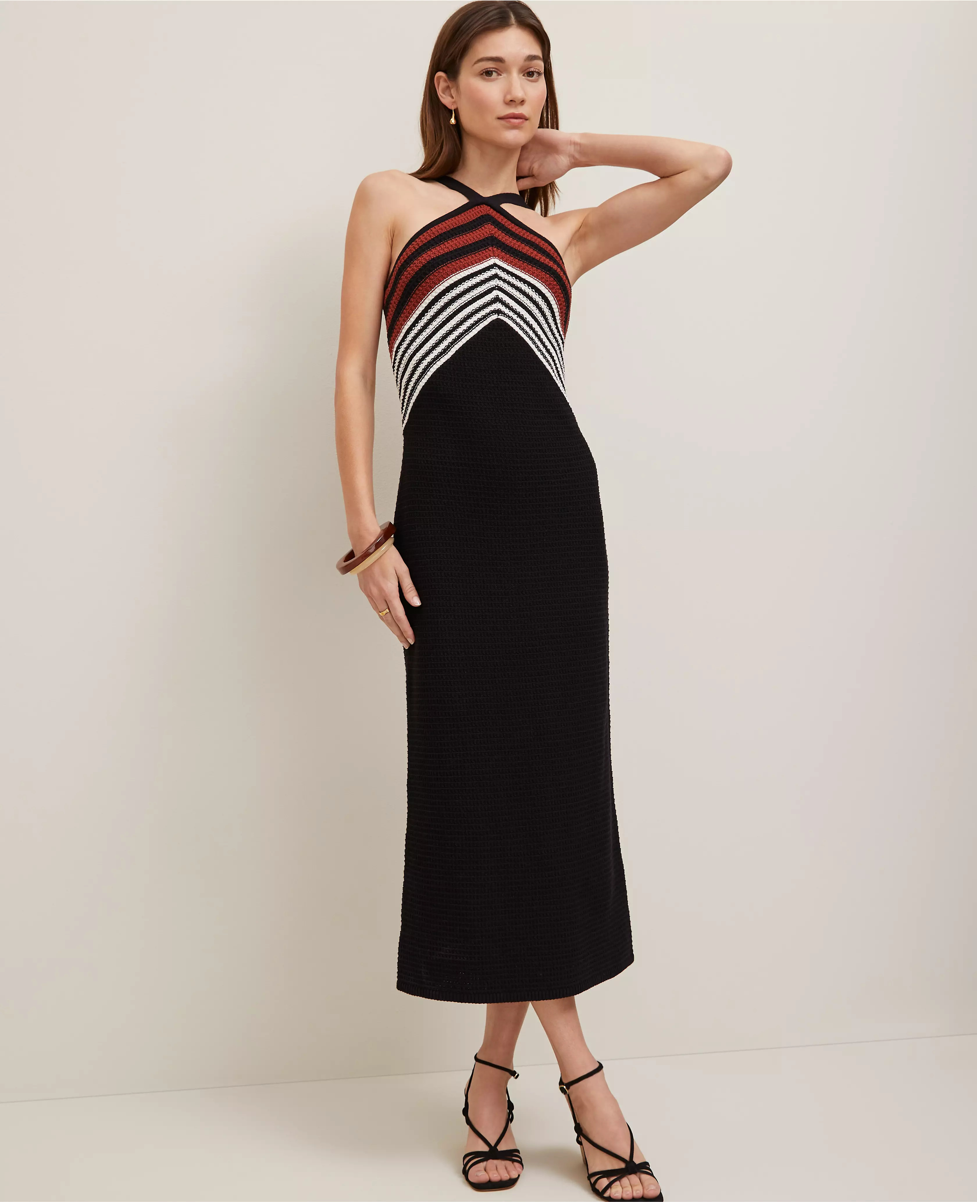 Crochet Halter Sweater Dress | Ann Taylor