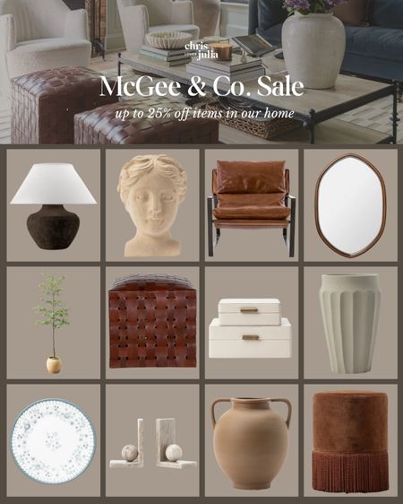 Save up to 25% off at McGee & Co.’s Memorial Day sale! Linked all of the items we’ve bought and loved 🫶🏻

Lamp, bust, leather sling chair, wood frame mirror, faux tree, leather ottoman, leather box, fluted vase, melamine blue and white plate, marble bookends, urn handled vase, fringe ottomann

#LTKHome #LTKFindsUnder100 #LTKSaleAlert