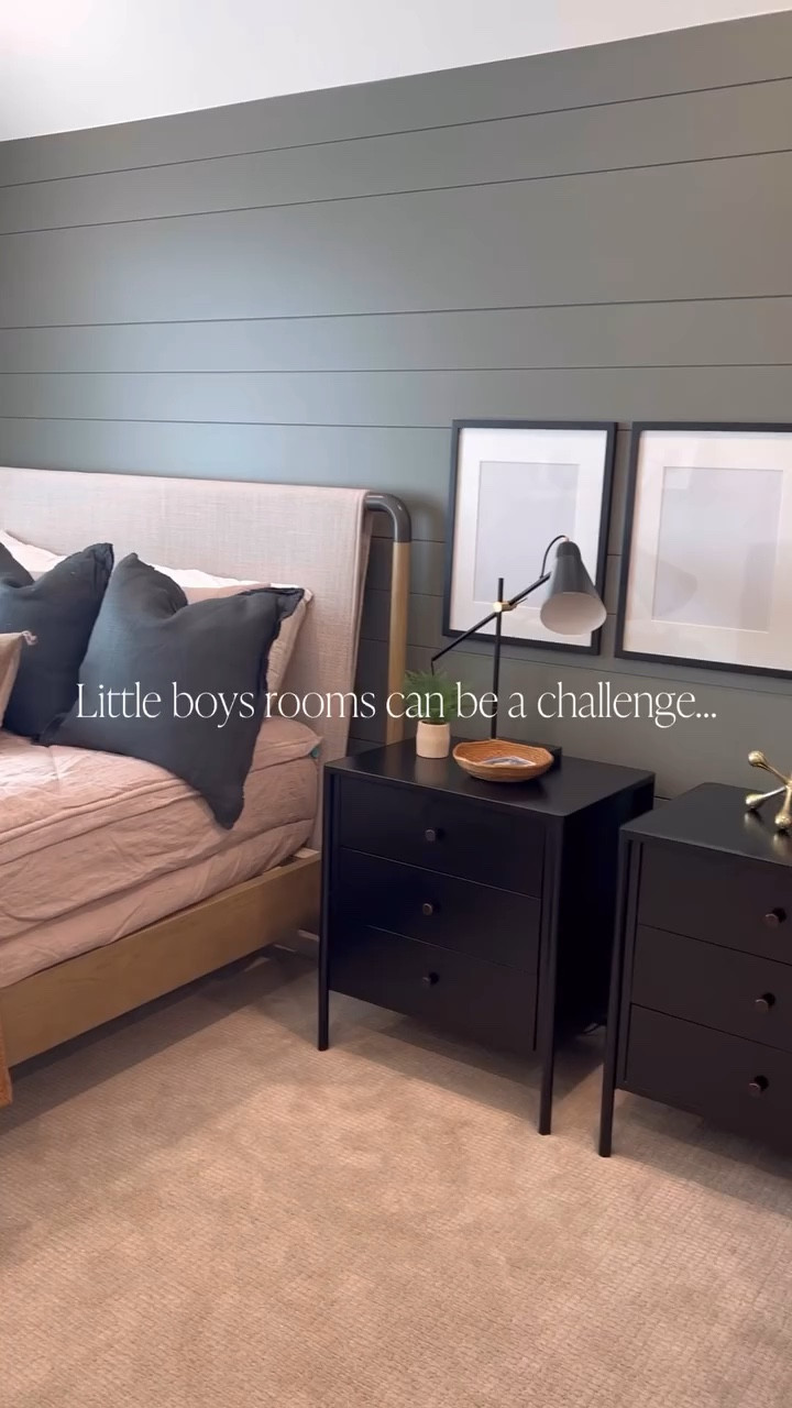 A perfect blend of youthful charm and timeless style—this little boy’s room features muted masculine colors, creating a cozy yet playful space to create and dream