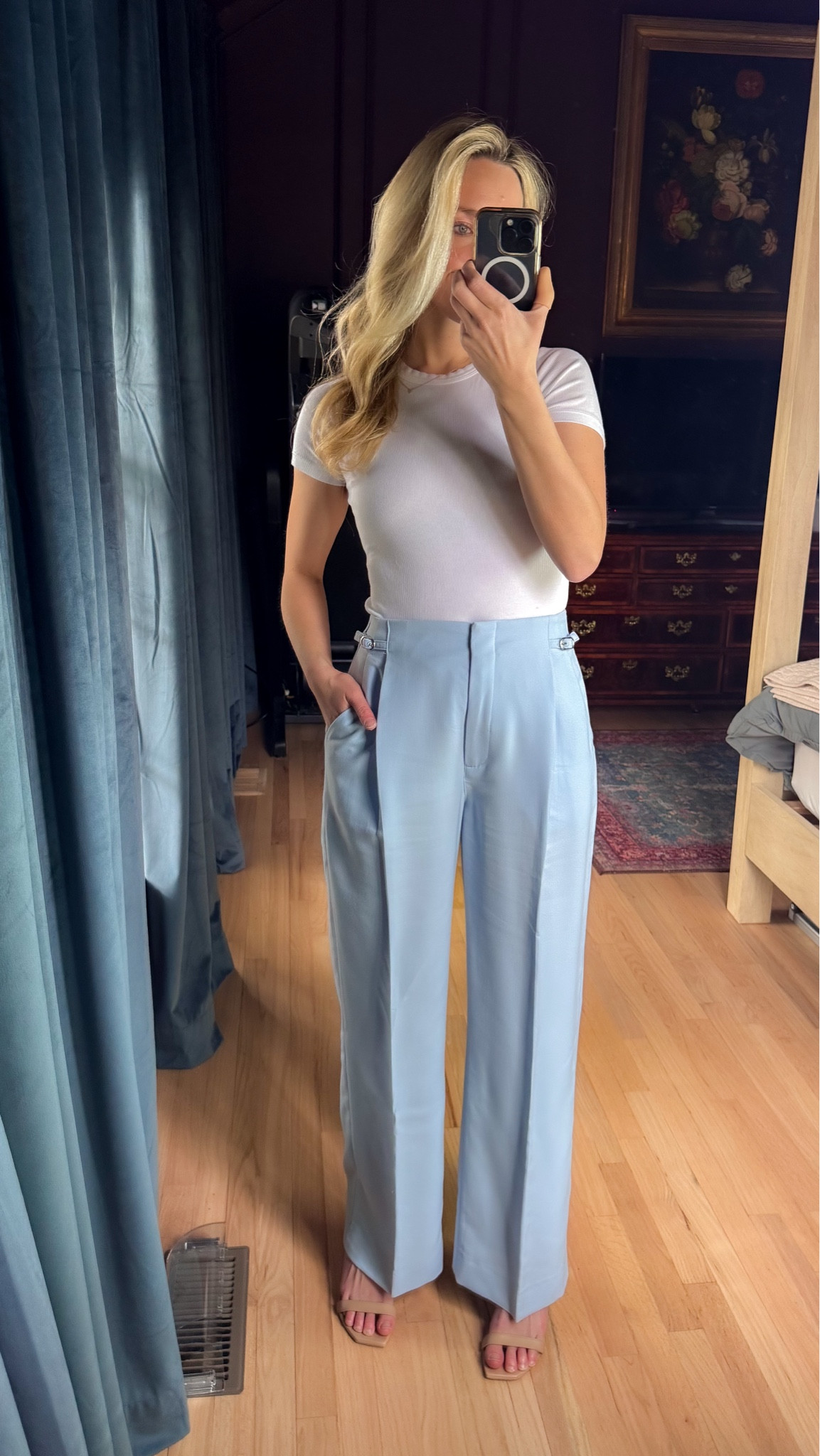 Love these Abercrombie light blue pleated pants 🩵 dress pants dressy pants workwear office outfits working mom 

#LTKgrwm #LTKootd #LTKWorkwear