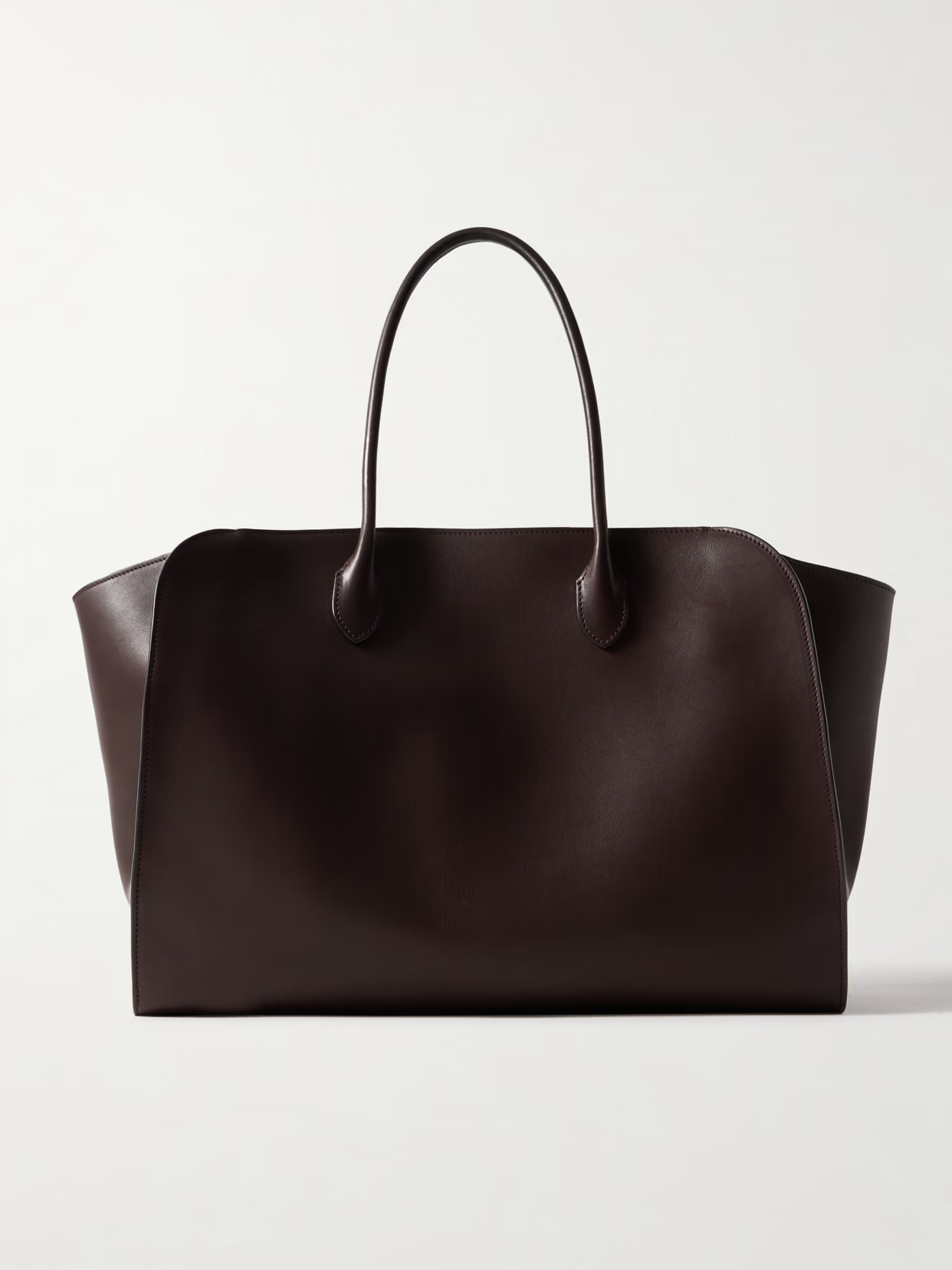 The Row - Marlo Leather Tote - Brown | NET-A-PORTER (US)