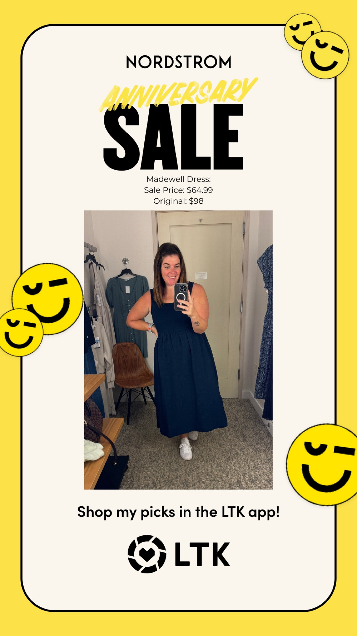 This one was probably my biggest surprise of the NSALE! I was surprised this summer looking dress was included in the sale, but this is another dress that can be styled from summer to fall! The dress runs TTS and is on sale for $64.99! 

#LTKFindsUnder100 #LTKxNSale #LTKSaleAlert