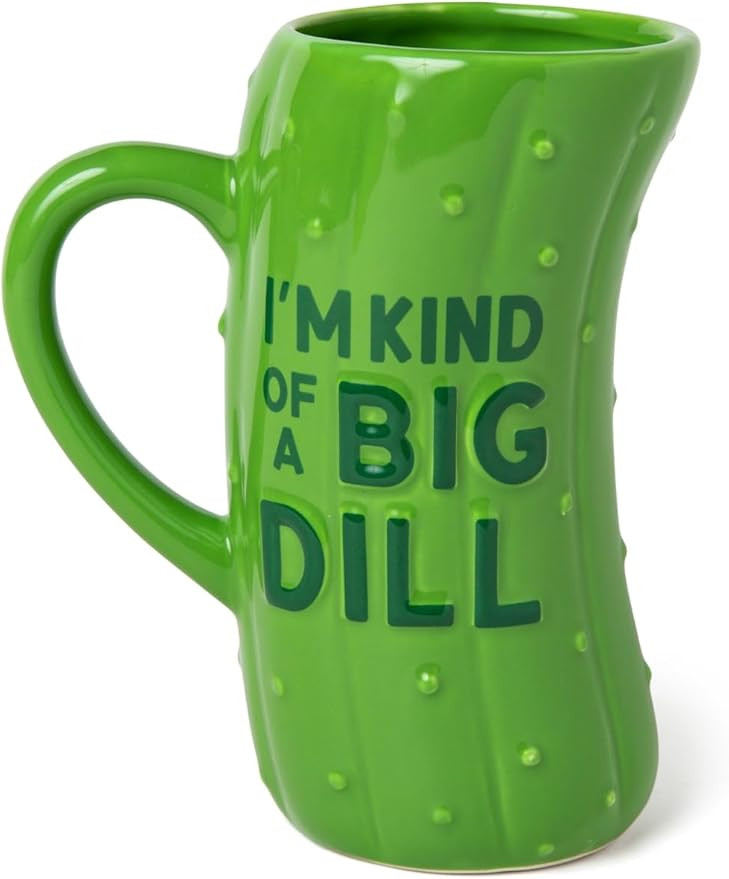 BigMouth Large Green Ceramic Pickle Mug 64oz Funny Coffee Mugs Gag Gift for Adults and Coffee Lov... | Amazon (US)
