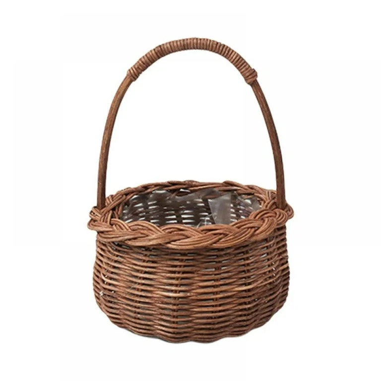 Rattan Weaving Flower Basket Storage Basket Easter Egg Basket Picnic Basket Fruit Bread Storage B... | Walmart (US)