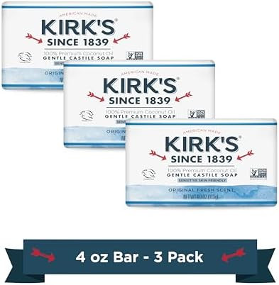 Kirk's Original Coco Castile Soap, Pack of 3 | Amazon (US)