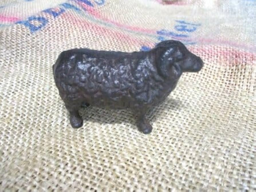 Vintage Cast Iron Sheep Figure Door Stop Ram Paperweight Farm Ranch Rustic Decor | Amazon (US)