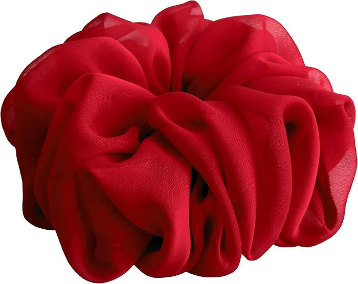 38 Colors Available, Big Scrunchies for Hair, Soft Cheer Chiffon large Ponytail Holder, Cute Birt... | Amazon (US)