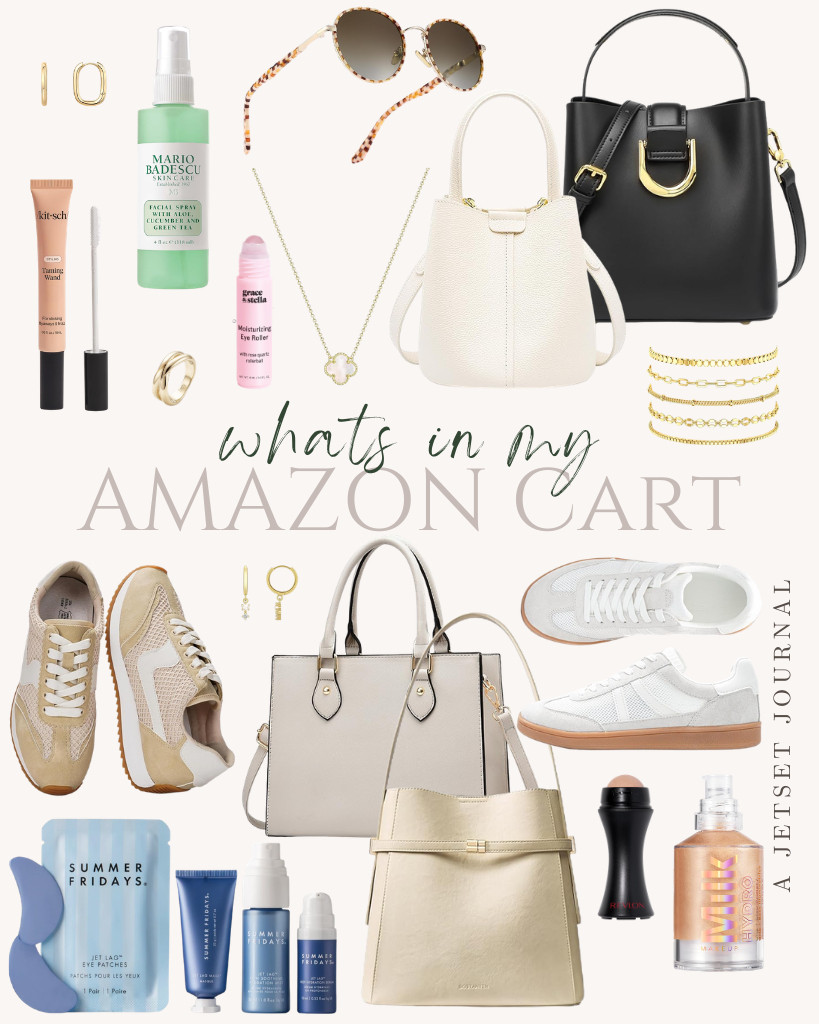 I'm excited to share what's in my Amazon cart this week! I have some comfy shoes, bags, and more on my list. My favorite find is the Rosella Carlie sneakers, along with the MoreFarther leather crossbody bag, which I believe will perfectly match my style. Since I'm traveling frequently, the Summer Fridays Jetlag Essentials Set is also a must-have for me. 

 #LTKSeasonal #LTKSaleAlert
