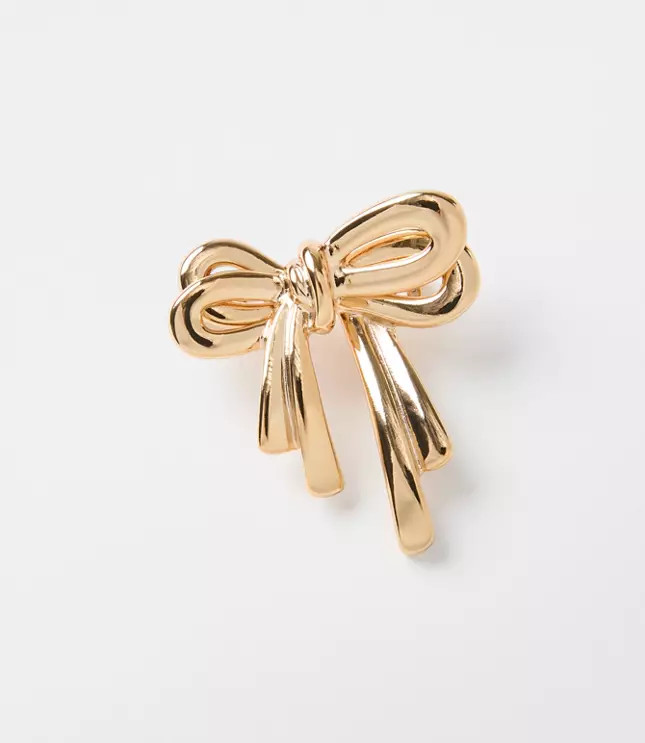 Metal Bow Brooch | LOFT