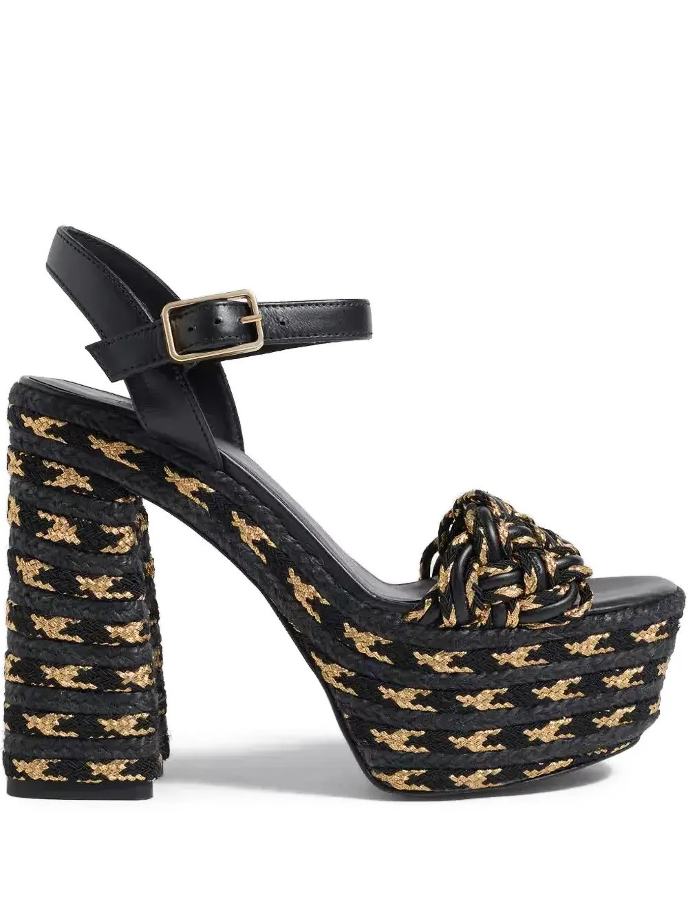 Castañer Anne woven platform sandals - Black | Farfetch Global