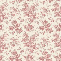 York Wallcoverings Anemone Toile Wallpaper, Sure Strip in Red by DecoratorsBest | DecoratorsBest