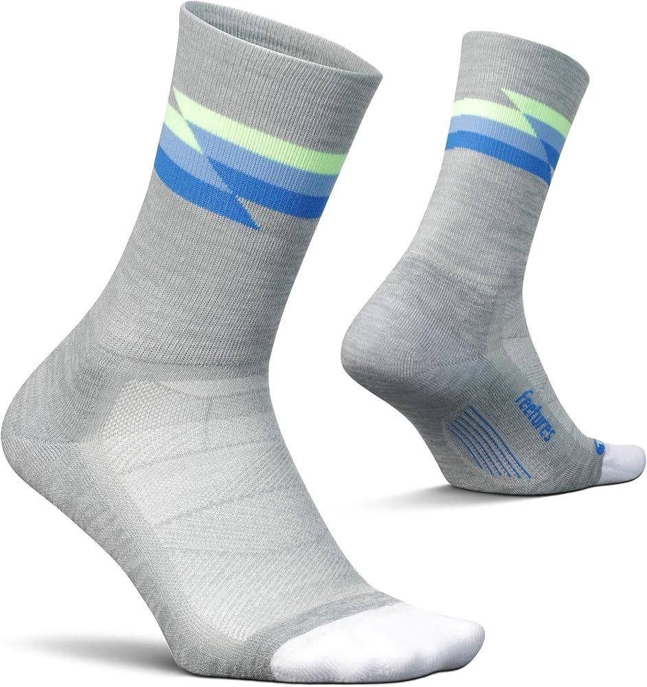 Feetures Elite Light Cushion Mini Crew Sock - Sport Sock with Targeted Compression - (1 Pair) | Amazon (US)