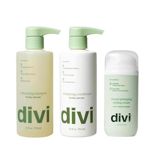 Divi Major Volume Bundle – Includes Volumizing Shampoo, Conditioner & Strand Plumper – Boosts Lift, Fullness & Body for Fine or Thinning Hair, 3 Piece Set | Amazon (US)