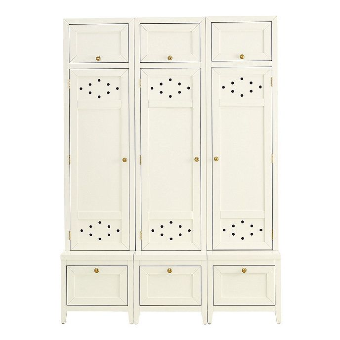 Alcott Locker Entryway Storage Cabinet in Cornflower Blue Set of 3 | Ballard Designs, Inc.