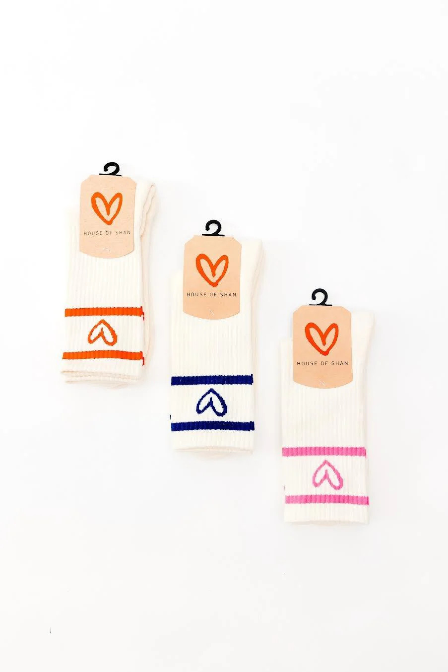 Live What You Love: Cozy Creme Socks With Hearts | House of Shan