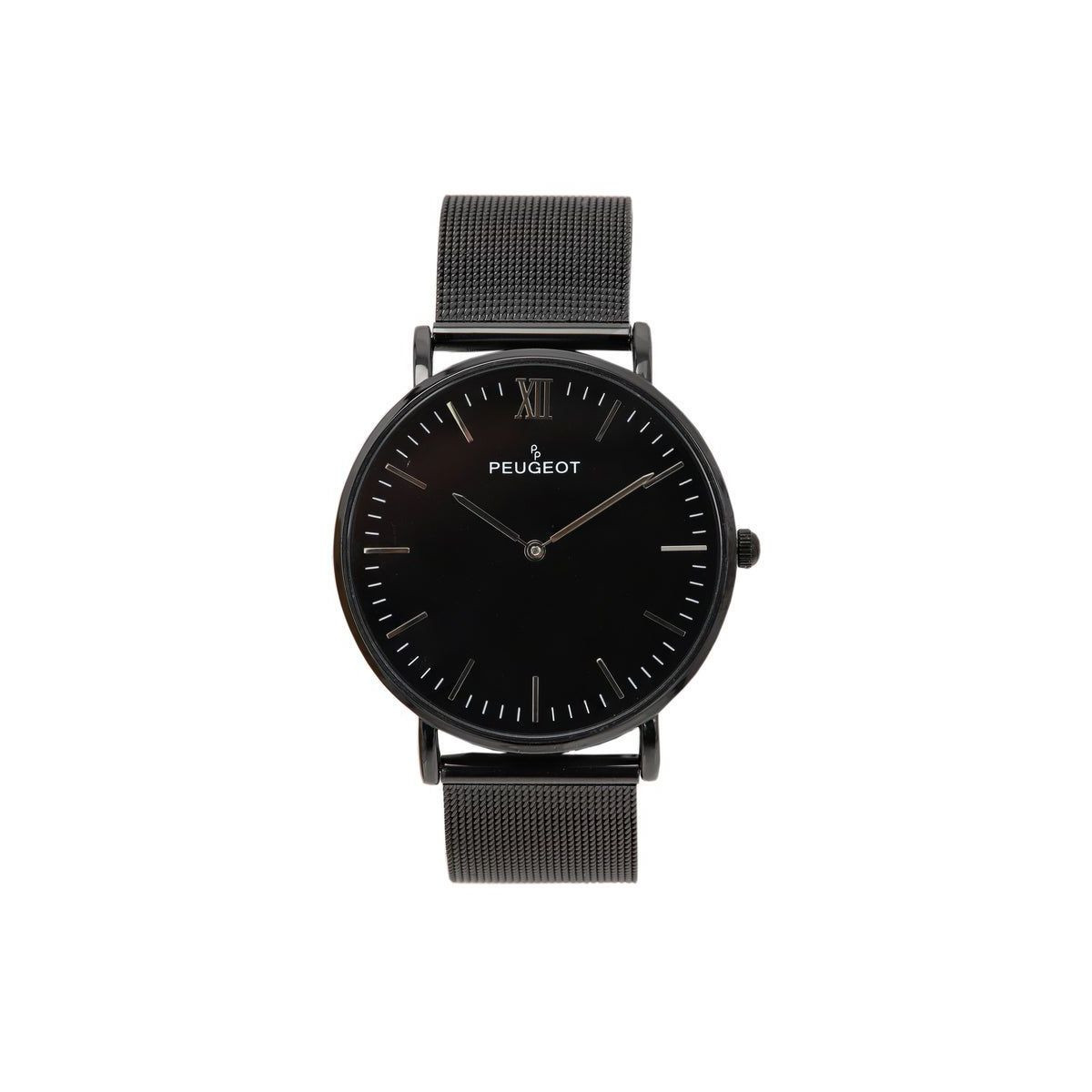 Peugeot Men's Ultra Slim Watch with PVD Plated Black Mesh Band | Target