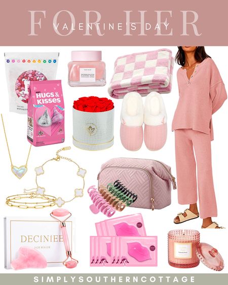 gifts for her / amazon gifts for her / amazon valentine’s day gift guide / valentine’s day gift finds / pink gifts for valentine’s day / skincare / candy / valentine’s day jewelry/ throw blanket / roses 

#LTKGiftGuide #LTKFind #LTKunder100
