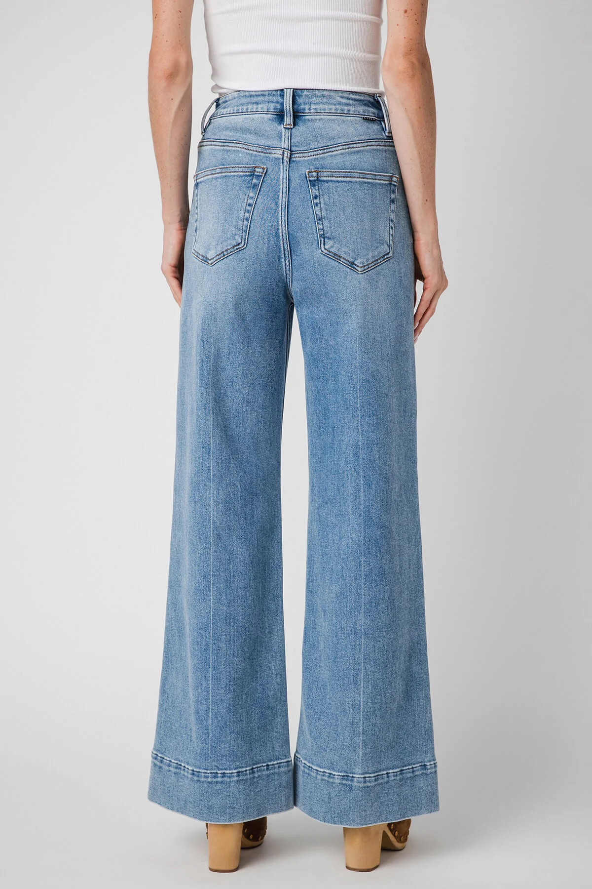 Risen Jay Wide Leg Wide Hem Trouser Jeans | Social Threads