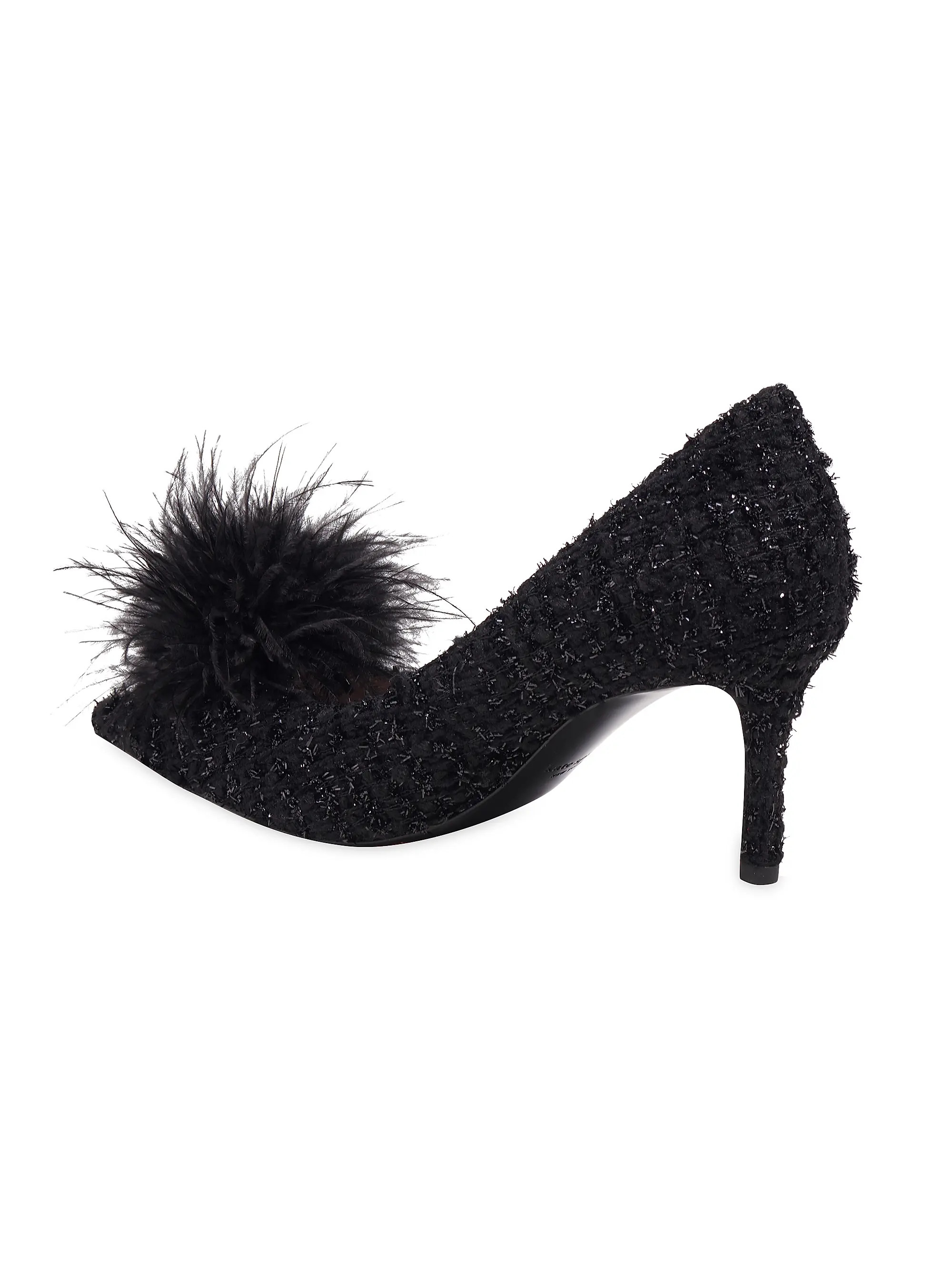 Marabou Tweed Feather Pumps | Saks Fifth Avenue