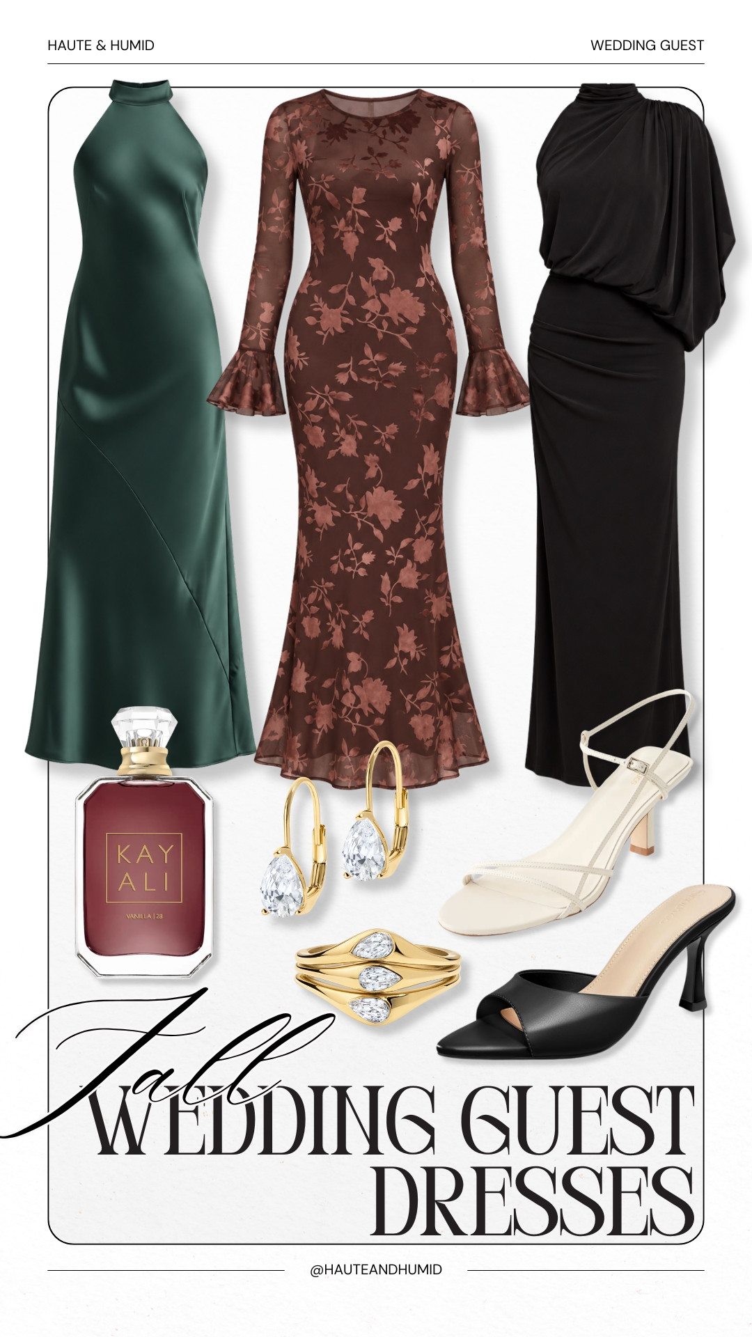Fall wedding season is here, and these dresses are so good for everything from cocktail attire to a dressier evening wedding. I love the rich emerald and chocolate tones, plus a classic black option you can wear well beyond one event.

fall wedding guest dress, wedding guest outfit, fall event dress, emerald green dress, chocolate brown dress, black maxi dress, formal fall dress, cocktail dress, fall wedding style, evening dress, wedding guest shoes, HauteandHumid 

 #LTKootd #LTKSeasonal #LTKWedding