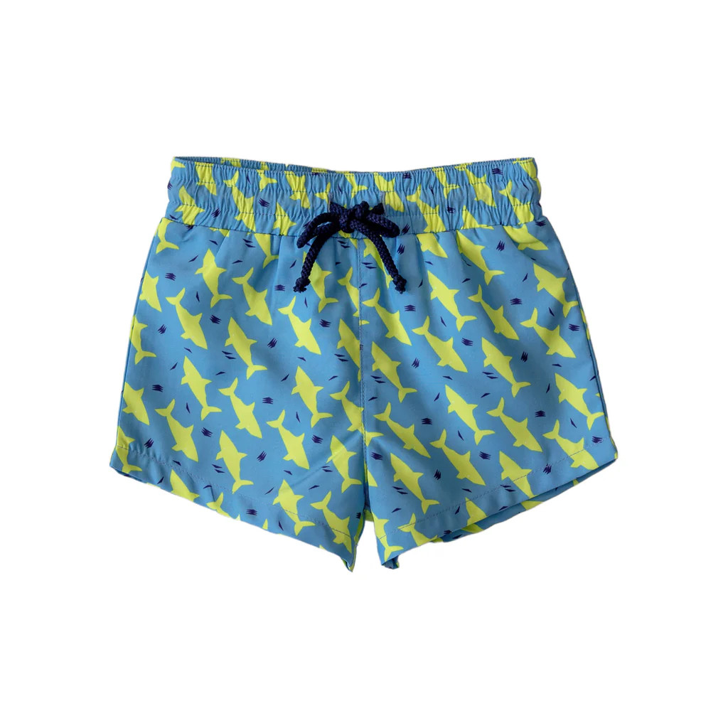 Retro Swim Trunks - Sharks (Pre-order) | Eyelet & Ivy