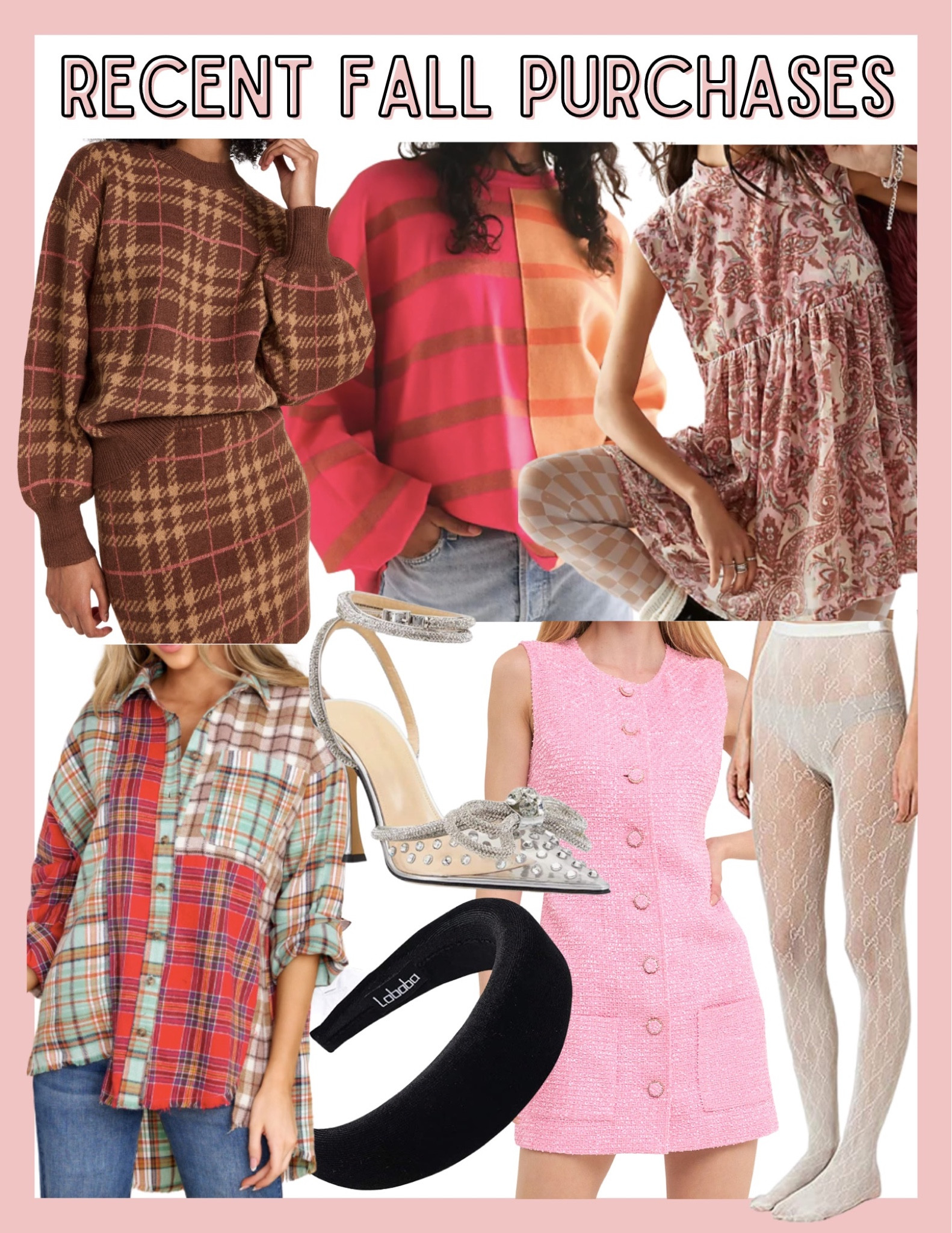 Fall fashion / fall outfits / velvet headband / pink tweed dress / velvet dress / white tights 

#LTKstyletip #LTKSeasonal