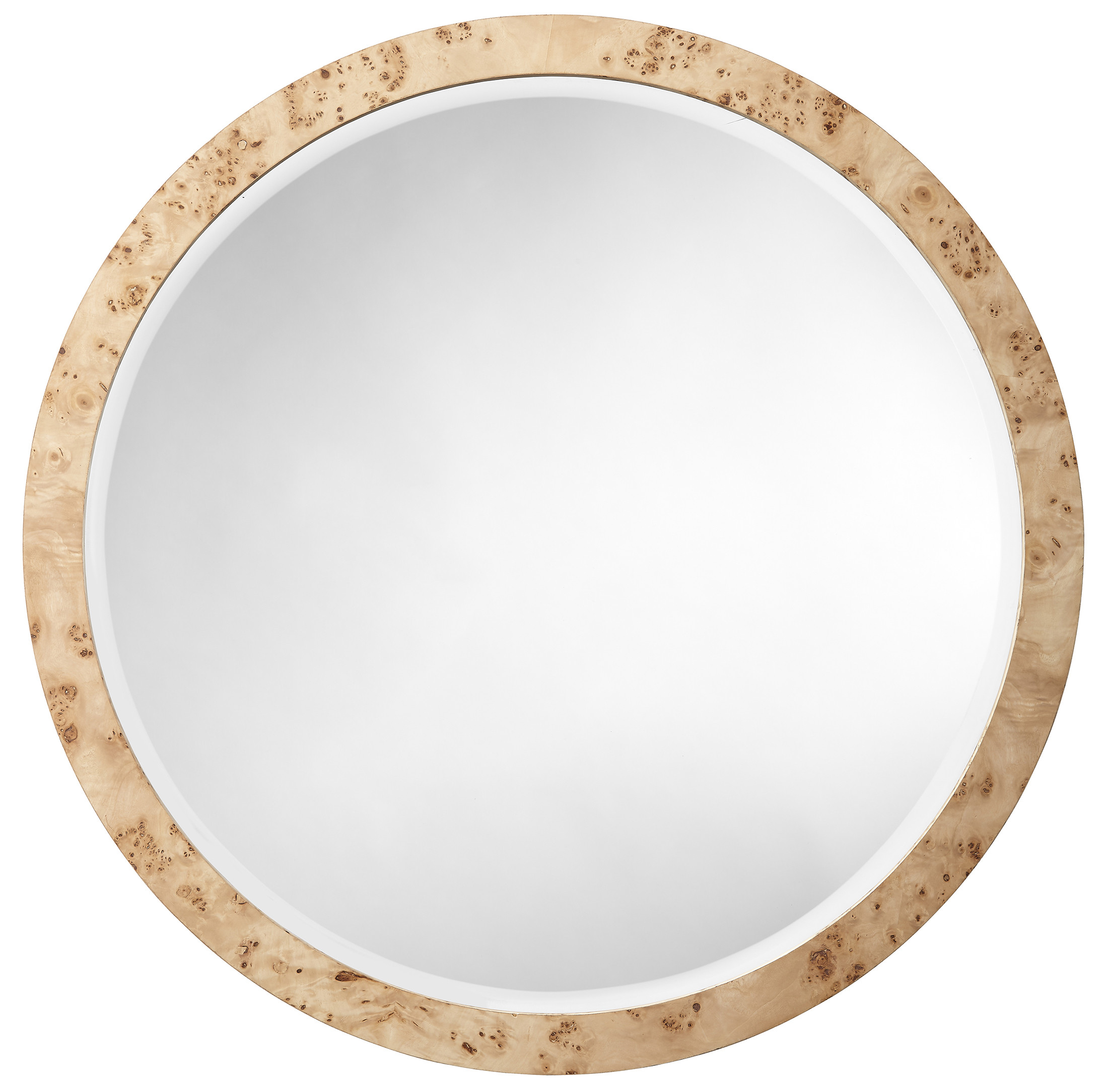Chandler Round Burl Wall Mirror - Jamie Young Co. | Dressing Mirror, Vanity Mirror - Brown - Functional, Aesthetic | One Kings Lane