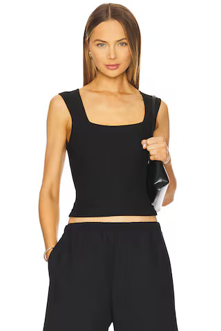 DL1961 Square Neck Instasculpt™ Top in Black from Revolve.com | Revolve Clothing (Global)