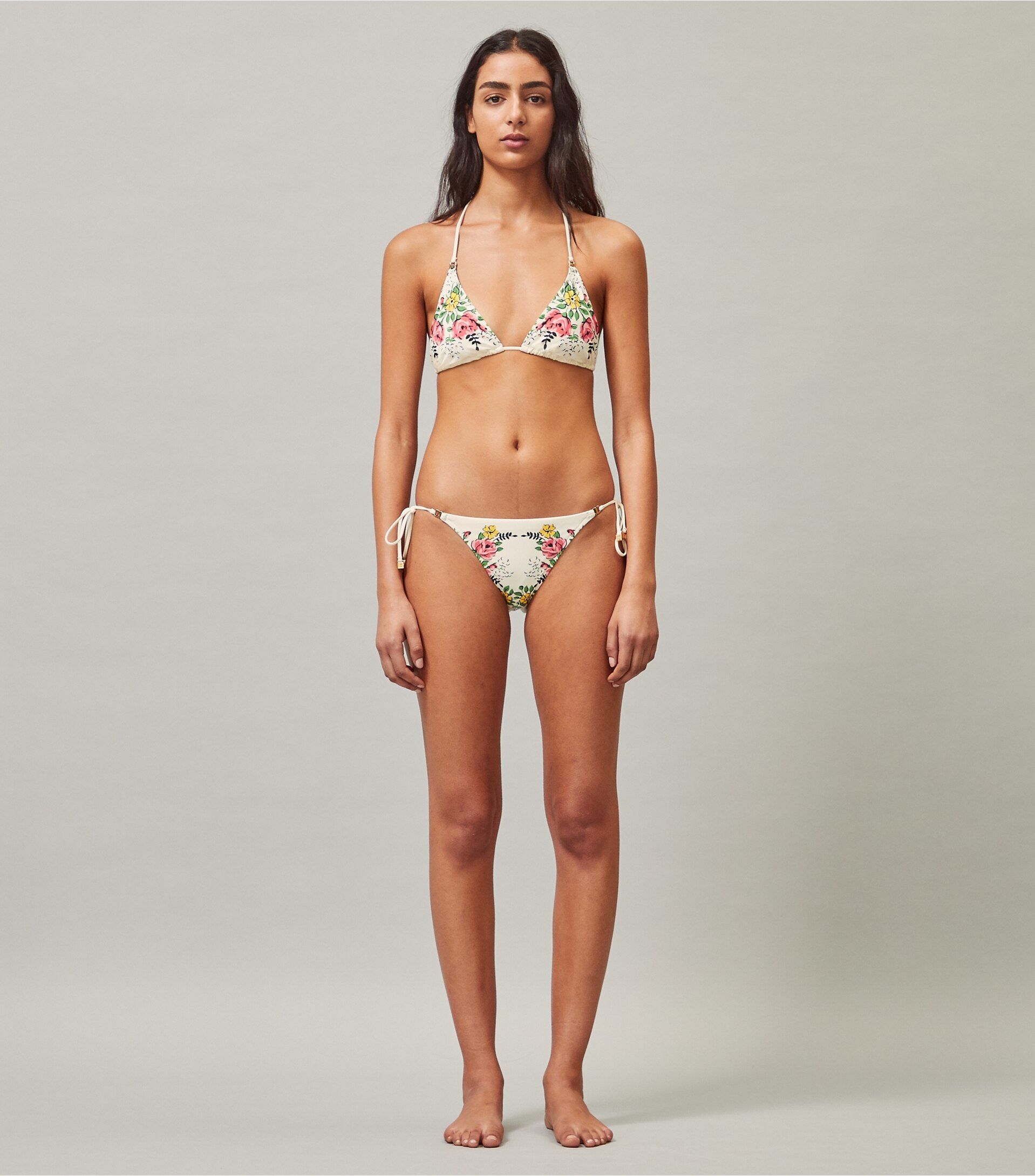 Gemini Link Printed String Bikini Top | Tory Burch (US)