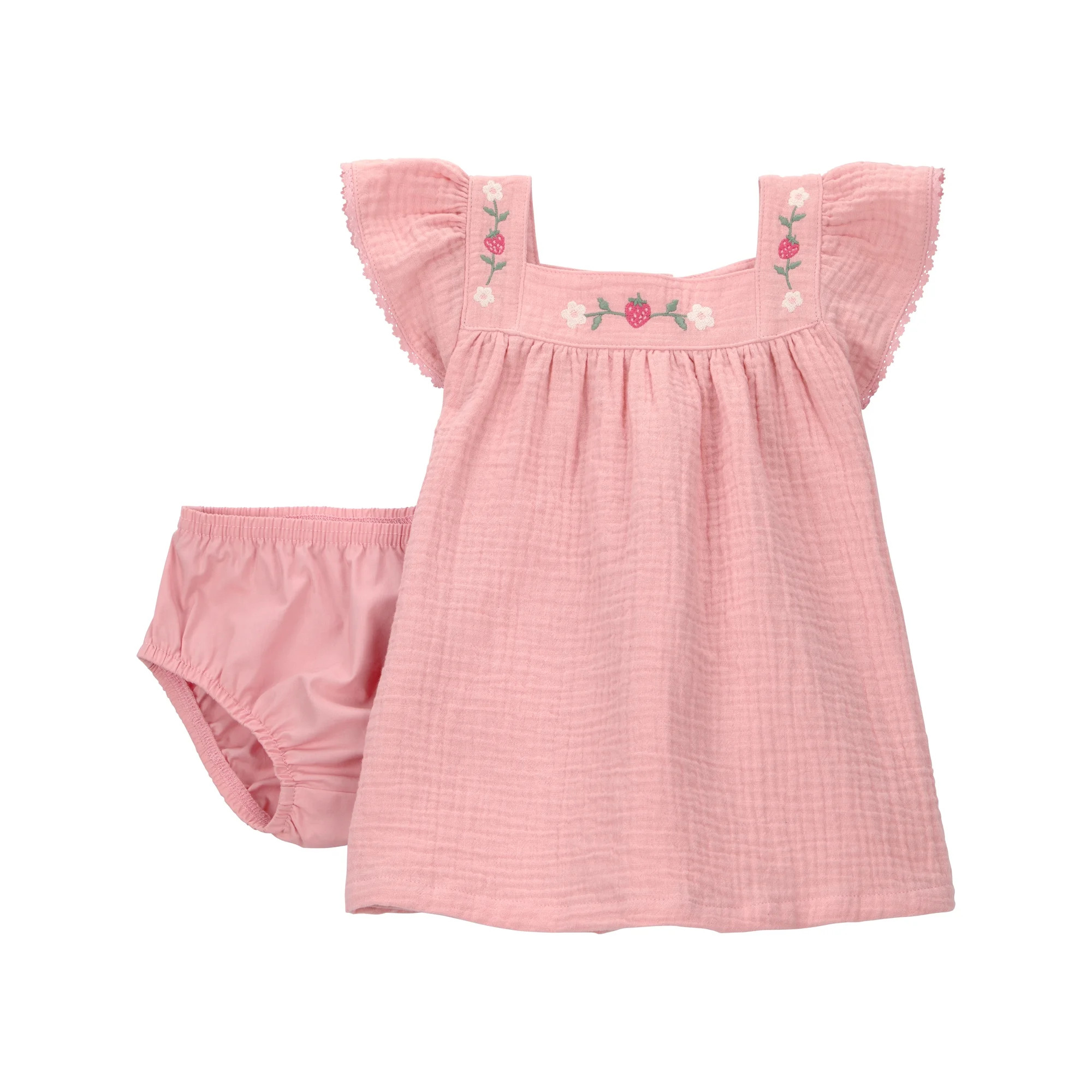 Carter's Child of Mine Baby Girl Dress Set, 2-Piece, Sizes 0/3-24 Months | Walmart (US)
