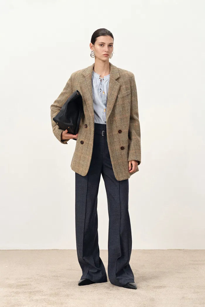 Abbie Double Waistline Suit Trousers in Merino Wool | Fabrique