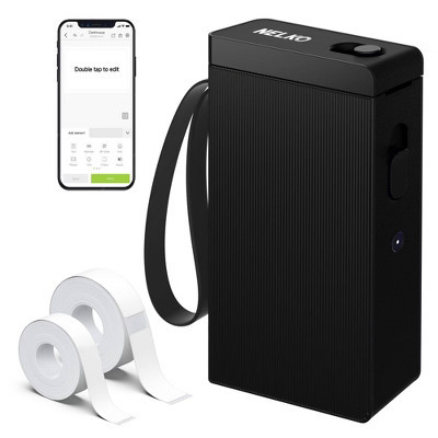 Nelko P22 Bluetooth Label Printer Black with 100pc White Roll and 180pc White Roll | Target