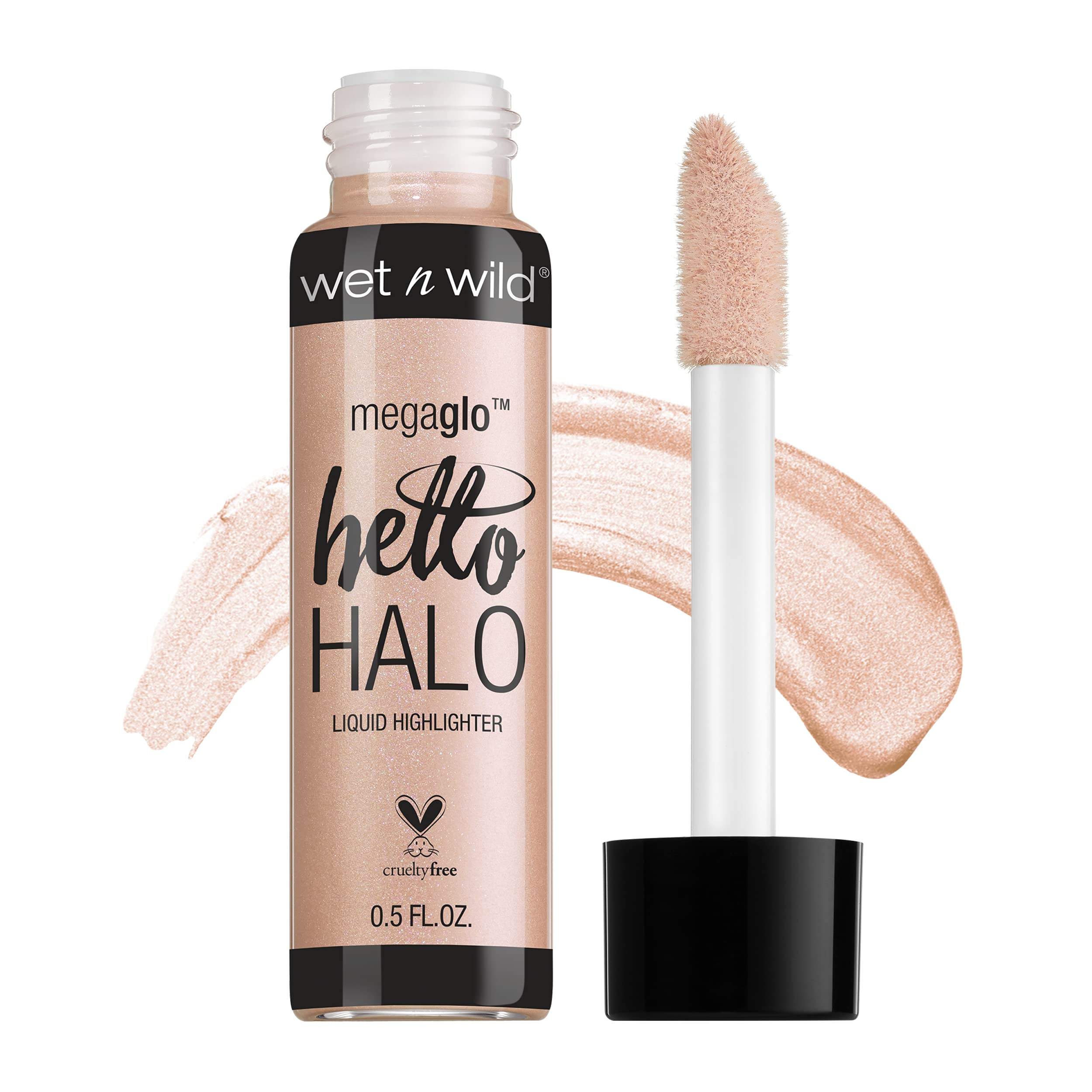 wet n wild MegaGlo Hello Halo Liquid Highlighter Makeup, Shimmer, Rose Gold Halo, Goodbye | Amazon (US)