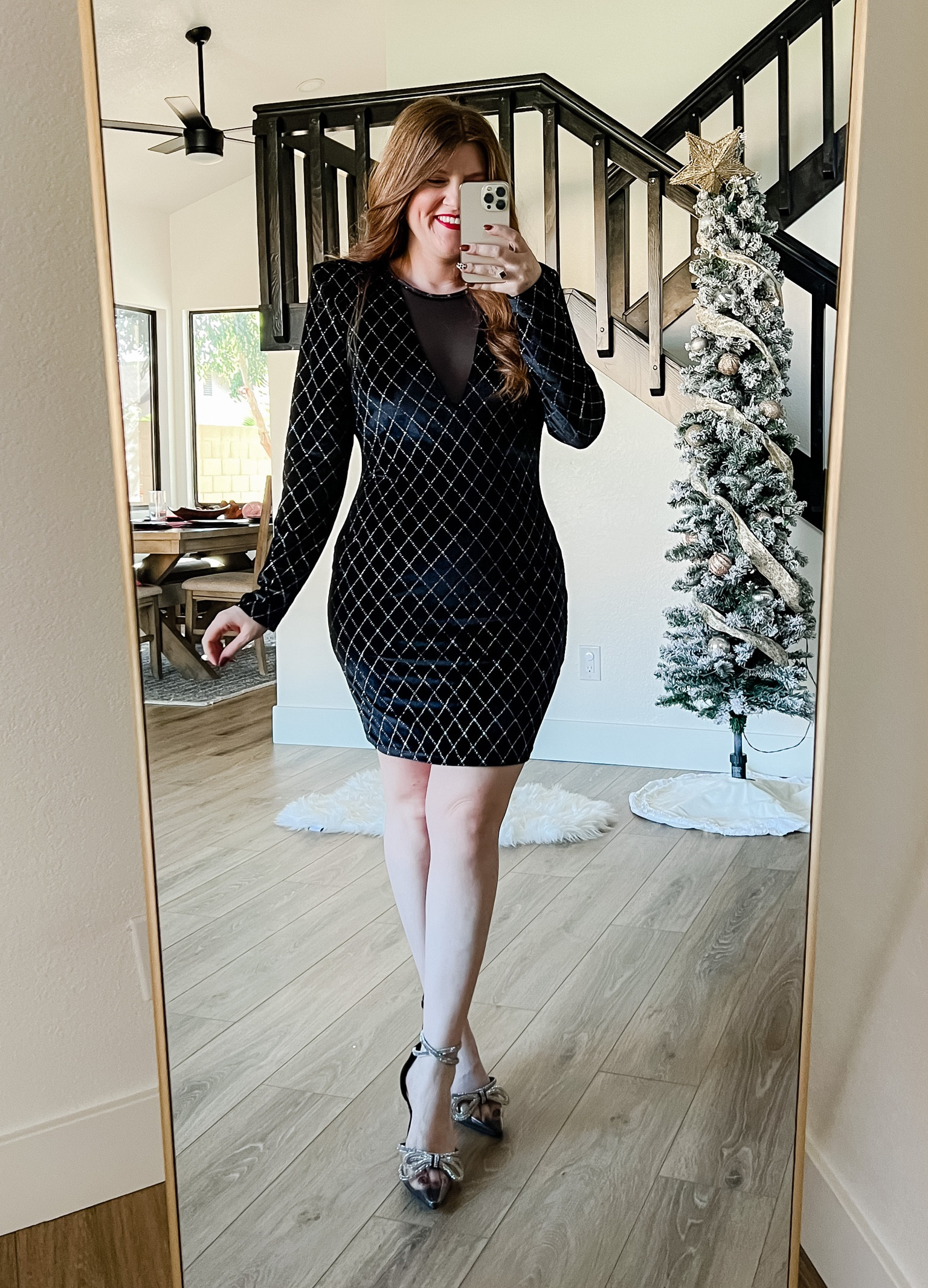 Holiday dress from amazon wearing size large. New Year’s Eve dress. New Year’s Eve outfit. Holiday outfit. 

#LTKshoecrush #LTKstyletip #LTKHoliday