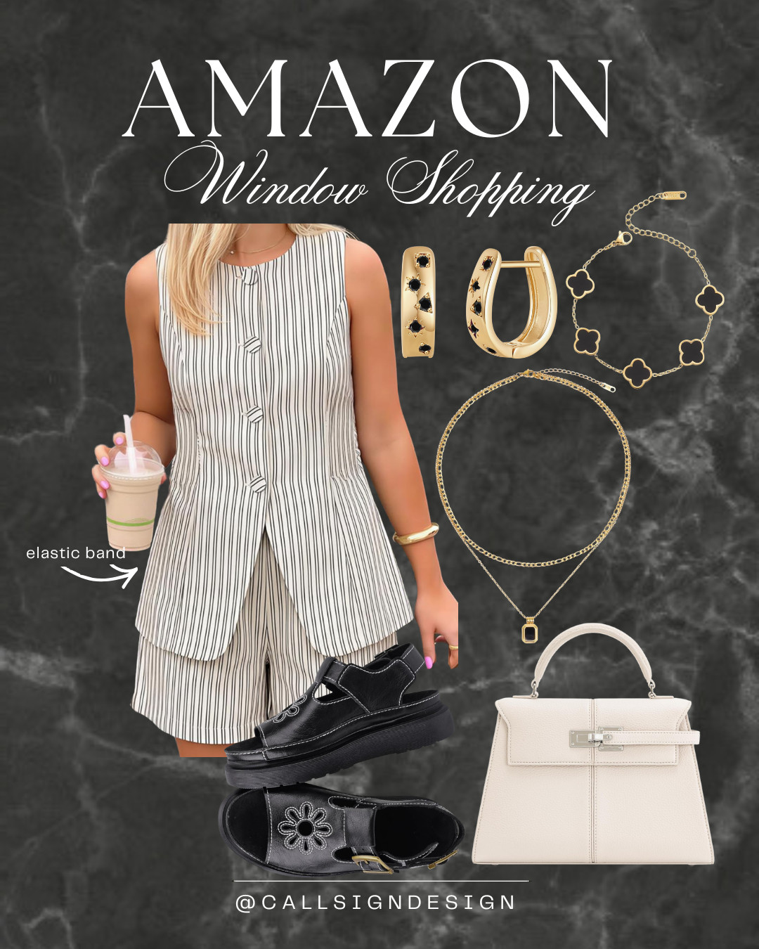 An outfit for “just looking” 👀✨
A tailored two-piece set that feels equal parts relaxed and refined, styled with chunky sandals and simple gold jewelry. The top handle bag makes it all feel that much more intentional (even if I said I wasn’t buying anything).
Casual, polished, and just browsing… for now 

 #LTKdayinmylife #LTKgrwm #LTKootd