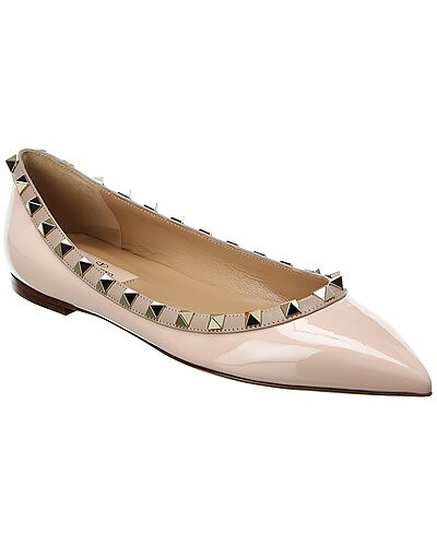 Valentino Rockstud Patent Flat | Gilt