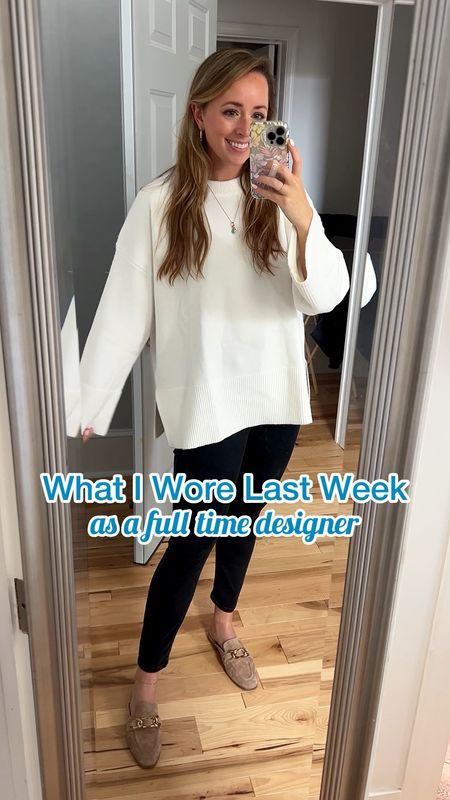 Monday: sweater M, jeans TTS
Tuesday: sweater (linked sim) S, pants TTS
Wednesday: skirt S, sweater M
Thursday: dress S
Friday: sweater set M


#LTKshoecrush #LTKworkwear #LTKfindsunder50