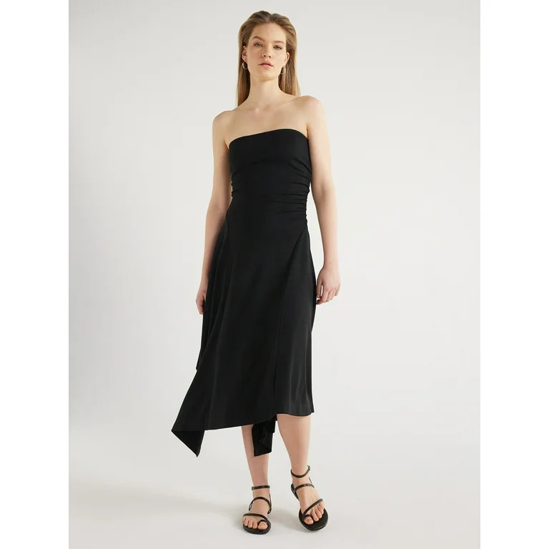 Scoop Women’s Asymmetrical Tube Dress, Sizes XS-XXL | Walmart (US)